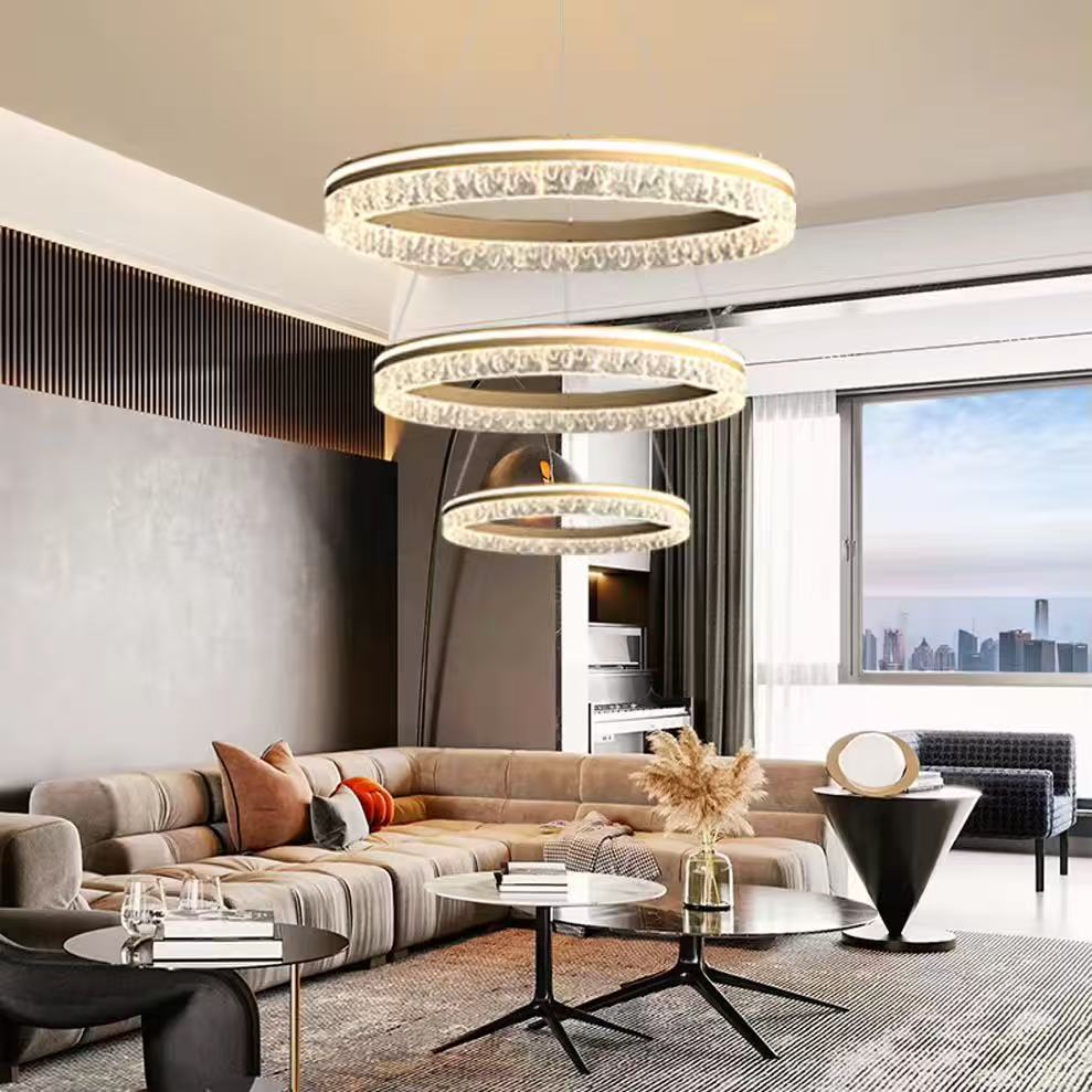 Interior Design Remote - 아메리칸 스타일 디자인 LED 크리스탈 샹들리에