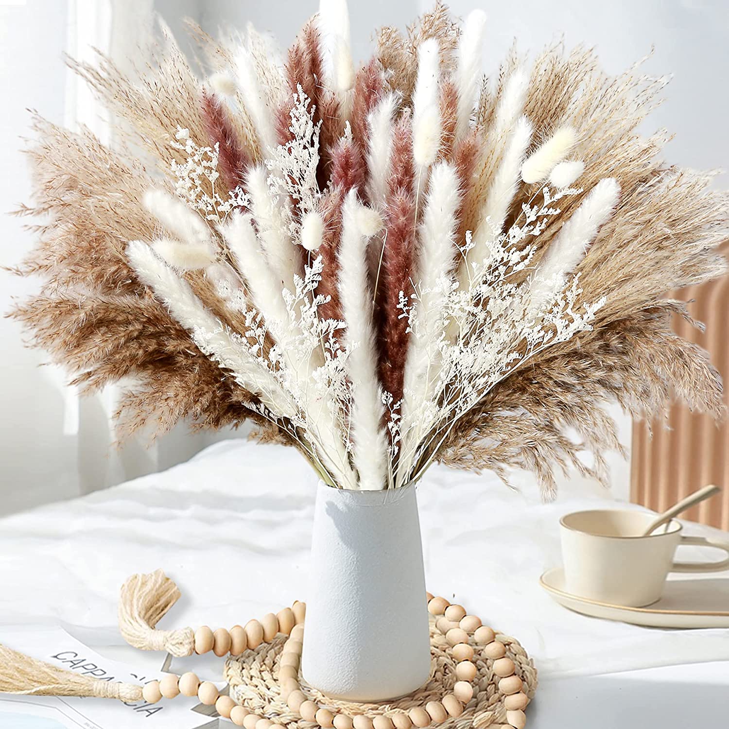 Dried Pampas Bundle - 홈 테이블 장식용 건조 식물 꽃