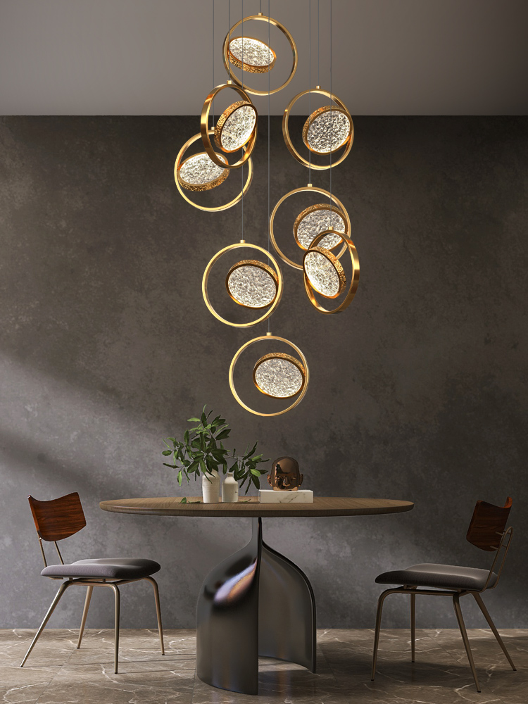 현대적인 LED 링 샹들리에 인테리어 디자이너 조명 라 - Interior Design Hall 리뷰 및 가격