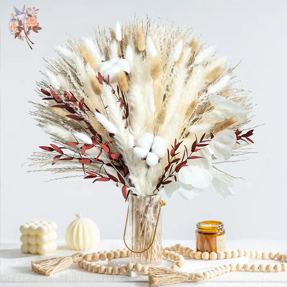 70개 드라이 팜파스 플라워 부케 천연 면 토끼꼬리풀  - Dried Pampas Bundle 리뷰 및 가격