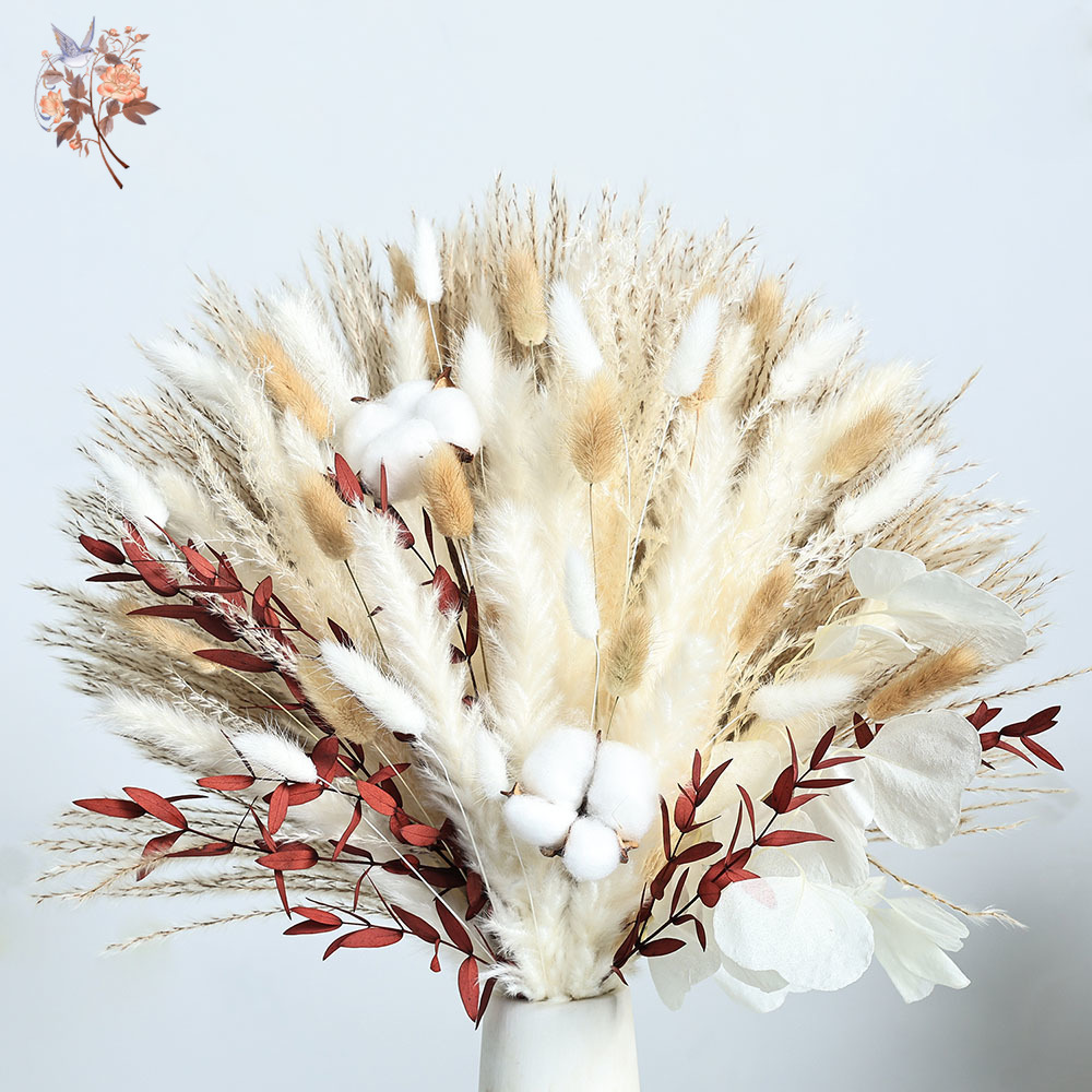 70개 드라이 팜파스 플라워 부케 천연 면 토끼꼬리풀  - Dried Pampas Bundle 리뷰 및 가격