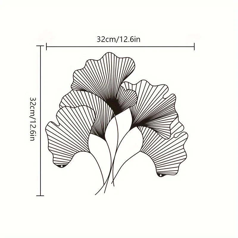 은행나무 잎 벽 장식 금속 꽃 벽 예술 꽃과 잎 벽 교 - Interior Design Of Cafe 리뷰 및 가격