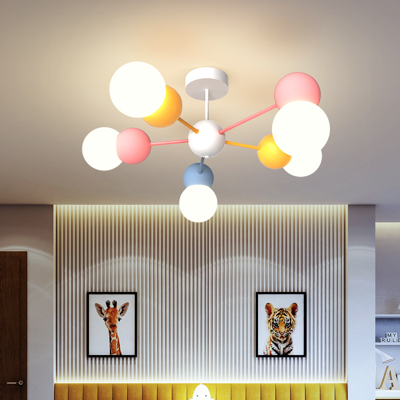 북유럽 크림 스타일 침실/어린이 방 아크릴 LED 펜던 - Interior Design Hall 리뷰 및 가격