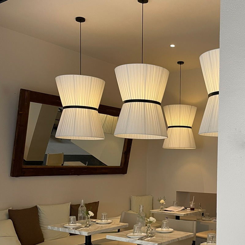 현대 디자이너 미니멀리스트 패브릭 LED 펜던트 조명  - Interior Design Hall 리뷰 및 가격