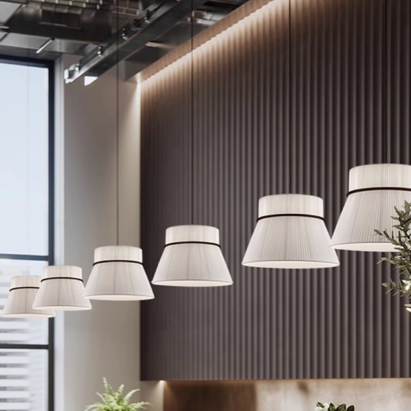 현대 디자이너 미니멀리스트 패브릭 LED 펜던트 조명  - Interior Design Hall 리뷰 및 가격