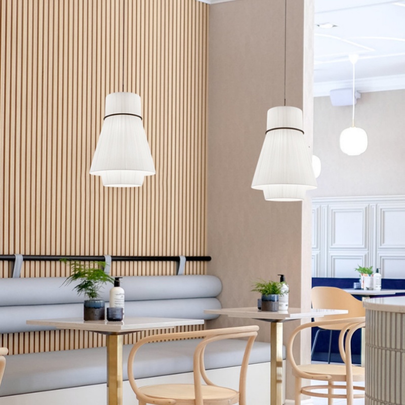 현대 디자이너 미니멀리스트 패브릭 LED 펜던트 조명  - Interior Design Hall 리뷰 및 가격