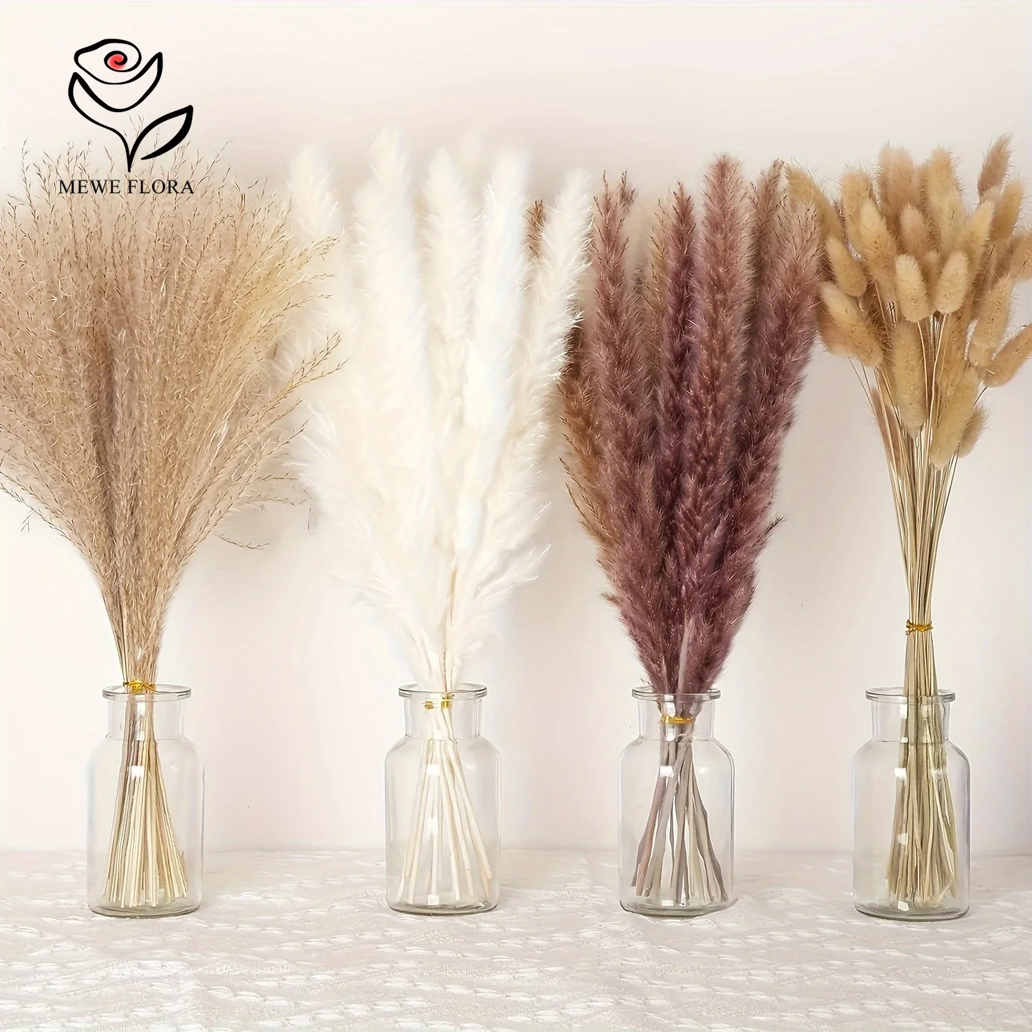 200Pcs 말린 팜파스 토끼 꼬리 잔디 큰 번들 꽃  - Dried Pampas Bundle 리뷰 및 가격